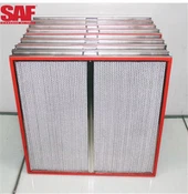 Geplooide hepa -filter met hoge temperatuur
